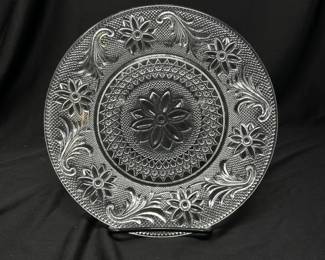 Vtg Indiana Glass Stippled Daisy Single Plate, 8", was $12, NOW $9