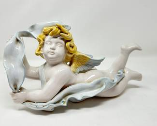 Vintage Porcelain Cherub, approx. , 13"L , was $68, NOW $34