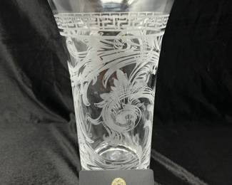 Versace Arabesque Crystal vase, 10"H, was $135, NOW $95