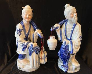 Pair of Chinese Porcelain Couple, 13"H, was $55, NOW $32