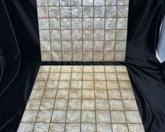 Set of 4, Kim Seybert Capiz Square placemats, 15" x 15", was $65, NOW $45