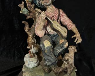 Vintage Capodimonte Man w/Guitar Italy, 9" x 12"H, was $60, NOW $30