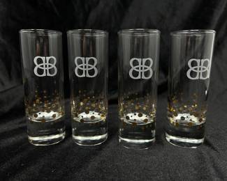 Set of 4, Bailey's Irish Creme Gold Foil Shot Glasses, $18