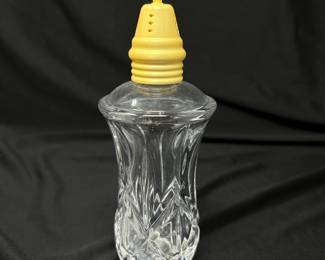 Single Yellow Topped Glass Cut Oil (?), 7" , $6