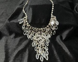 Clear Waterfall Bib Necklace, $18