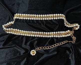 Gold Pearl vtg belt, $35