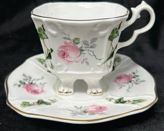 Crown Dorsett Footed Cup & Saucer #2, was $20, NOW $10