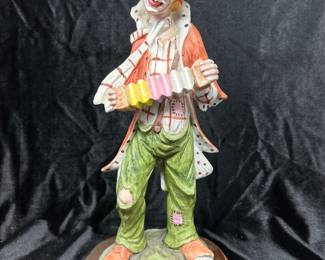 Pucci Hobo Clown w/Accordion, 12", was $18, NOW $10