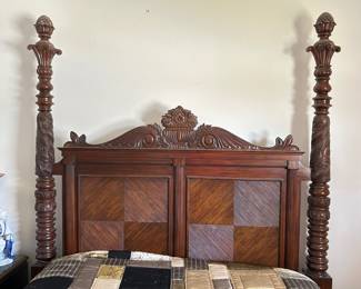 Additional view of Beautifully Carved Queen 4 poster bed~