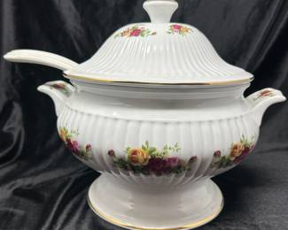 Royal Albert Old Country Soup Tureen w/Ladle, was $85, NOW $50