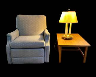 444 Barcalounger, Table  Brass Lamp 