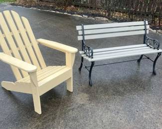 117 Patio Bench And Chair