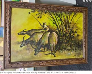 Brutalist Painting on wood