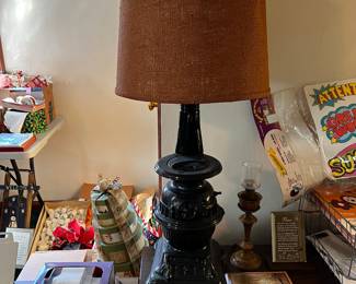 Vintage Memphis Design Post Style Table Lamp