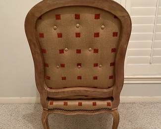 Pair of Mid-20th Century, Louis XV Style Carved Oak & Upholstered Armchairs by Schoonbeck of Grand Rapids