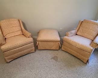Woodmark Originals Lounge Chairs, Swivel Rockers and Ottoman