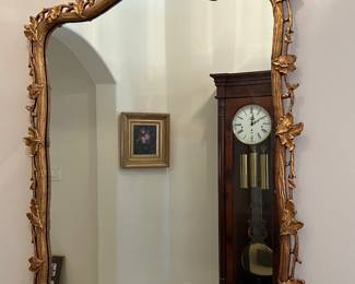 Large, Vintage, Acorn and Oak Leaf Giltwood Mirror