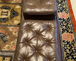 Drexel Heritage Brown, Rolling Ottomans