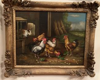 Rabbits and Chickens by Edgar Hunt