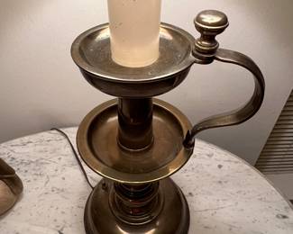 Large Brass Candlestick Style Table Lamp by the Stiffel Co.
