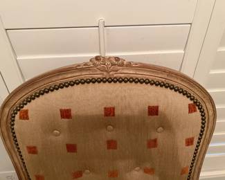Pair of Mid-20th Century, Louis XV Style Carved Oak & Upholstered Armchairs by Schoonbeck of Grand Rapids