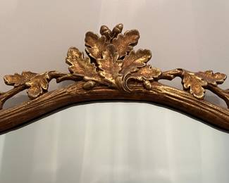 Large, Vintage, Acorn and Oak Leaf Giltwood Mirror