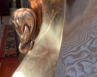 Brass Lamps w/Pleated Cloth Shades: Marbro Lamp Co