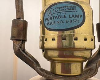 Large Brass Candlestick Style Table Lamp by the Stiffel Co.