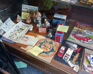 Stanley Mouse 1960s window decals. Diecast cars and other toys