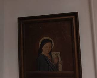 Original painting religious Ten Commandments $65