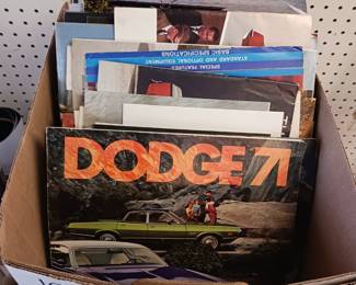 1940s through 1980s automobile showroom brochures $10 each