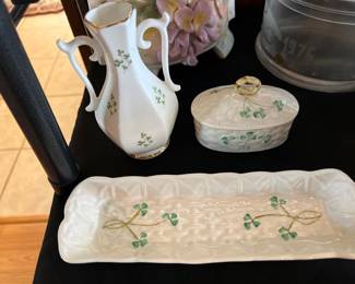 Beleek shamrock tray