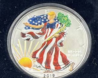 2019 American Silver Eagle 1oz .999 Colorized