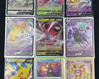 (9) Assorted Pokemon Cards w/ Oranguru V