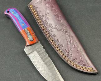 Damascus Steel Fixed Blade Knife