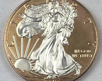 2019 American Silver Eagle 1oz .999 Two Tone