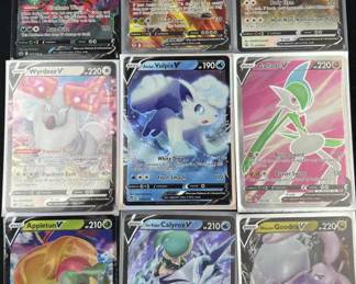 (9) Assorted Pokemon Cards w/ Moltres V
