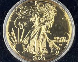 2024 American Silver Eagle 1oz .999 Gold Plated
