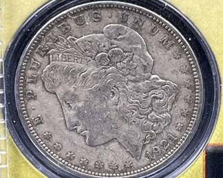 1891-O Morgan Silver Dollar Carded w/ Info