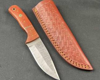 Damascus Steel Fixed Blade Knife