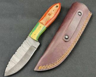 Damascus Steel Fixed Blade Knife