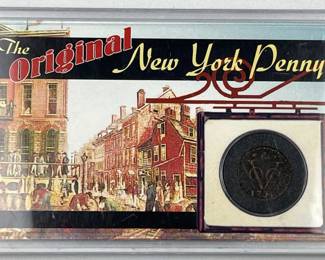 1734 Dutch Duit Coin "Original NY Penny"