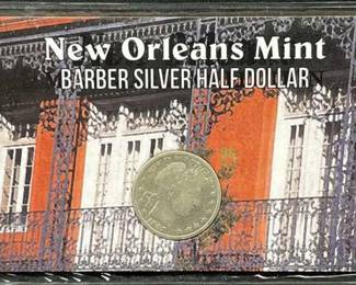 1908 Barber Silver Half Dollar, New Orleans Mint
