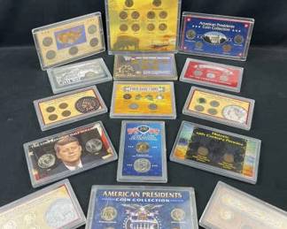 (15) Assorted Coin Sets w/ Old US Coins