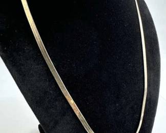 925 Silver Italy Herringbone Necklace