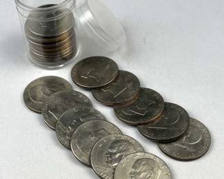 (23) Eisenhower 'Ike' Large Dollar Coins in Tube