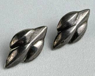 925 Silver Art Deco Style Post Earrings