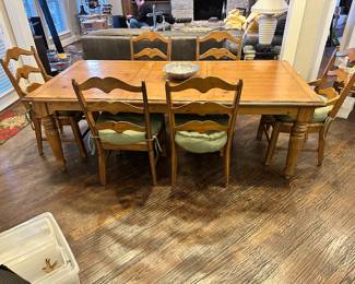 Wood Kitchen Table with 6 Chairs