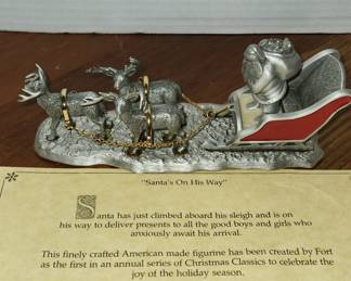 Fort Pewter, Santa's on his way with box and paperwork 