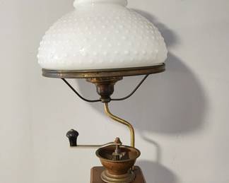 Milk glass lamp